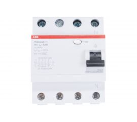 Выключатель дифференциального тока ABB 4п 25A 30mA тип AC FH204 2CSF204004R1250 