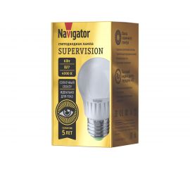 Лампа Navigator NLL-G45-6-230-4K-E27-FR-SV 80543 