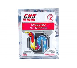 Гранулированное средство от засоров Биосептик 60 гр Zt 