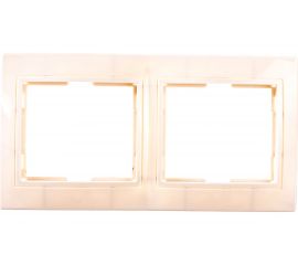 2местная горизонтальная рамка IEK КВАРТА кремовый EMK20-K33-DM 