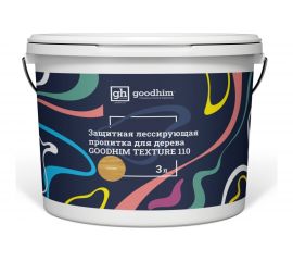 Защитная лессирующая пропитка для дерева Goodhim TEXTURE 110 сосна 3 л 71085 