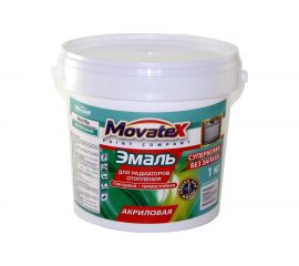 Эмаль Movatex для радиаторов, акриловая, 1 кг Т03371 