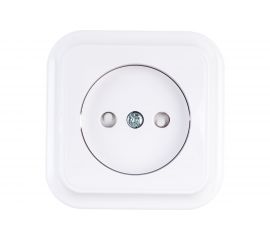 Розетка Bylectrica 1-местная ОУ со шторкой, серия ПРАЛЕСКА, белый РА16-279 