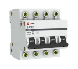Выключатель нагрузки EKF 4P 63А ВН-29 Basic SQSL29-4-63-bas 