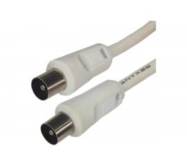 Шнур REXANT ТВ штекер - ТВ штекер, длина 1,5 метра, белый 18-0102 