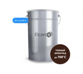 Термостойкая эмаль Elcon темный шоколад, 700 градусов, 25 кг 00-00003968 