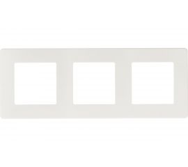 Рамка для розеток и выключателей ЭРА Серия 12 12510301 на 3 поста, Сатин, белый Б0052519 