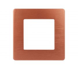 Рамка для розеток и выключателей ЭРА Серия 12 12510114 на 1 пост, Сатин, медь Б0052507 
