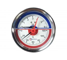 Термо-манометр аксиального подключения 1/4 до 6 бар СТМ CTM14A06:474 