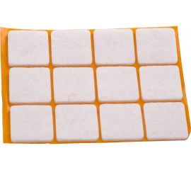 Подкладка ЕВРОПАРТНЕР фетр, бел. 20х20 мм 12шт. 6 9188 2 