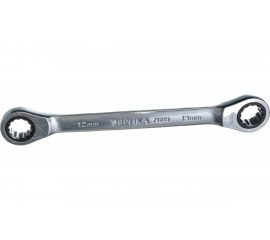 Накидной трещоточный ключ 12х13мм на держателе ЭВРИКА ER-71213H 