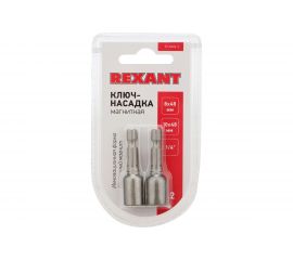 Ключ-насадка 1/4 магнитный REXANT 8х48 мм + 10х48 мм 2 шт 92-0402-2:104 