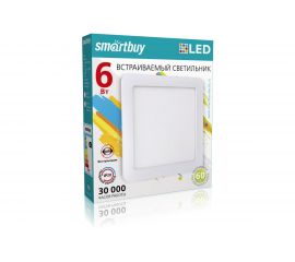 Встраиваемый светильник Smartbuy LED DL Square-6w/6500K/IP20 SBL-DLSq-6-65K 