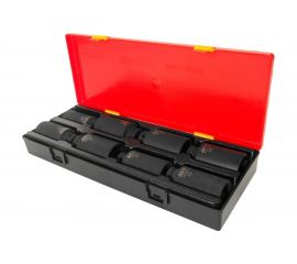 Набор глубоких ударных торцевых головок (1/2, 6-гранные 30-36 мм, 12-гранные 30-36 мм, в кейсе, 8 штук) JTC K4087 