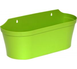 Цветочное кашпо на стену Протэкт 14х40х15 см, зеленый киви КЦ-14 ЗК 