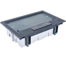 Люк в пол Simon, на 4 S-модуля, 8 модулей К45, глубина 70-100мм, бетон, серый SF470-1 