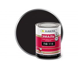 Эмаль Лакра ПФ-115 черная, 0.9 кг 90000658526 