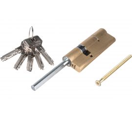 Цилиндровый механизм под вертушку CISA дл. шток ASIX OE307-87.00 90 мм/55+10+25, ЛАТУНЬ 23915 