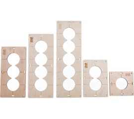 Комплект шаблонов для сверления подрозетников (5 шт; диаметр 68 мм; толщина 8 мм) РОТОР shablon68 