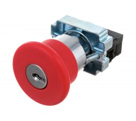 Кнопка ЭРА LAY5BS142, грибок с ключом, красный, d22мм, 240В, 1р 20/200/3200 Б0045637 