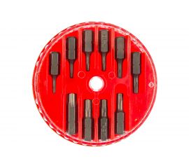 Набор вставок с отверстием, в боксе 1/4 DR торкс T7H-T40H 10шт JTC 5363 