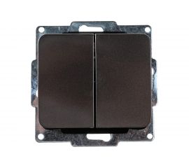 Двухклавишный выключатель СВЕТОЗАР ГАММА, SV-54134-DM 