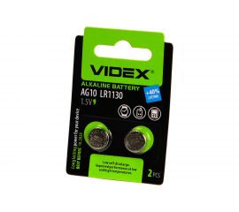 Щелочная/алкалиновая батарейка VIDEX AG10/389/1130 2 штуки на блистере VID-AG10-2BC 