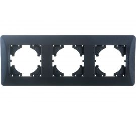 Рамка GUSI ELECTRIC Ugra 3-местная, цвет графит С1130-010 