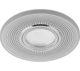 Встраиваемый потолочный светильник FERON со светодиод подсветкой, белый матовый, хром, CD950 29712 