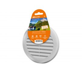 Решетка круглая с москитной сеткой с фланцем (136 мм, диаметр дымохода 100 мм, белая) TDM SQ1807-0092 