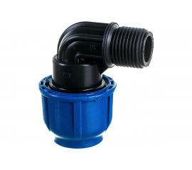 Отвод компрессионный PN16 (20 мм; 1/2"") с наружной резьбой RTP 11548 