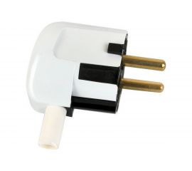 Угловая разборная вилка Volsten Sb2-PZ1 16А белая евро с заземлением модель В 16-002 14440 