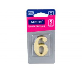 Дверная цифра APECS DN-01-6-Z-G 19004 
