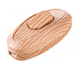 Выключатель на шнур TDM 6А 250В ЭКО сосна SQ1806-0224 