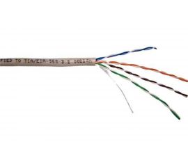 Кабель UTP, 4 пары, Кат. 5e, серый, 100м в кат., TWT-5EUTP/100-GY 