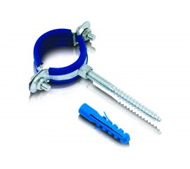 Металлический сантехнический хомут для труб 50 Blue Ocean шуруп и дюбель в компл. PPRF/MSHTS 50 