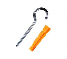 Шуруп-полукольцо Стройметиз 6,0х70 с унив.дюбелем 10х61, уп.2 шт. европодвес 2930321 