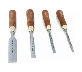 Набор из 4 плоских стамесок с ручкой NAREX WOOD LINE PLUS 8, 10, 16, 32 мм 863202 