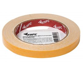 Монтажная клейкая лента на вспененной основе КУРС белая, 25мм х 5м 11789 