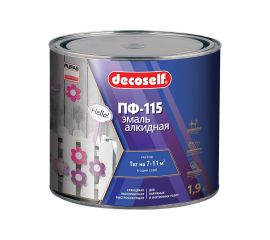 Эмаль Пуфас ПФ-115 серая Decoself 1,9кг тов-200192 