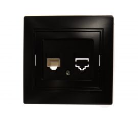 Информационная розетка Intro 130305 RJ45, IP20, СУ, Plano, антрацит Б0044575 