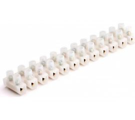 Винтовая клемма duwi ЗВИ-5 полипропилен 0,75-4мм2 12пар 120С белый, 26631 0 