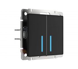 Сенсорный 2-клавишный выключатель WERKEL W4520108 с подсветкой черный a047867 