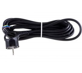 Сетевой шнур с вилкой ЭРА U3x15mB с заземлением 5м ПВС 3x1мм2 черный Б0048703 