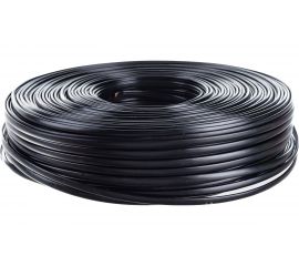 Телефонный кабель Cablexpert 4 жилы, плоский, многожильный, 100 м, черный TC1000S/bl-100m 