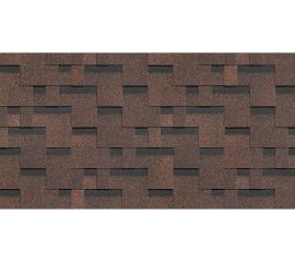 Гибкая черепица DOCKE PIE STANDARD ТЕТРИС коричневый ZRST-1023 