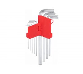 Набор Г-образных шестигранных удлиненных ключей INTERTOOL 9ед., 1.5-10мм, Cr-V, 55 HRC HT-0602 