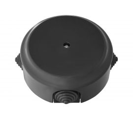 Монтажная коробка Bylectrica КМ-447 открытой установки, с сальниками, диаметр 124 мм, серия РЕТРО, черный, КМ-447 