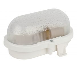 Светильник ЭРА НБП 01-60-012 с ободком Евро пластик/стекло IP53 E27 max 60Вт овал белый Б0052016 