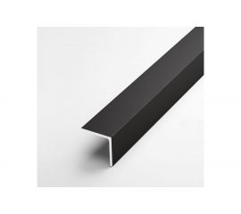 Декоративный угловой профиль ЛУКА алюминиевый 20х20 мм, 2.7 м, черный, 5 шт. уп. УТ000020794 